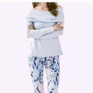 Lilly Pulitzer Belinda Sweater Heathered GRAY Long Sleeve Top, Small MSRP $108